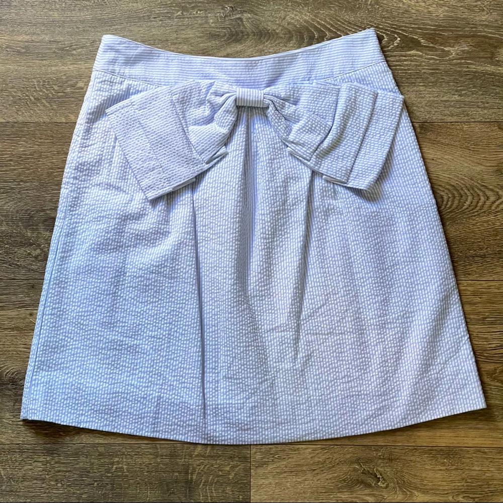 Anthropologie Britt Ryan Stripe Mini Skirt w/ Bow